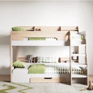 Soho Bunk Bed Oak With Shelves And Drawer - Image 4