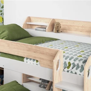 Alternative view of Soho Bunk Bed Oak With Shelves And Drawer