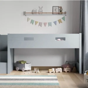 Charlie Grey Mid Sleeper Staircase Cabin Bed - Image 3