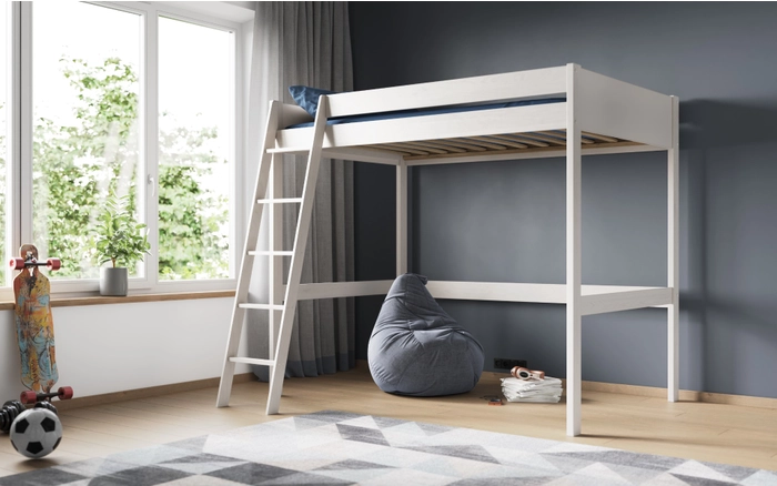 Tera Solid Wood White Small Double Highsleeper - Image 2