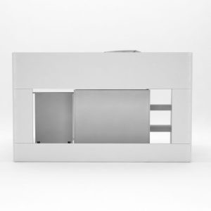 Krakow Storage Midsleeper with Desk & Cupboard - White - Image 4