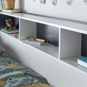 Alternative view of Lisbon Grey & White Wooden Storage Bunk Bed