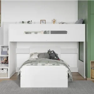 Seville Staircase L Shaped Bunk Bed White - Image 3