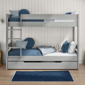 Alternative view of Uno Grey Detachable Bunk Bed with Trundle Drawer