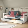 Uno White Cabin Bed with Trundle