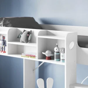 Alternative view of Amsterdam Mid High Sleeper Bed - White