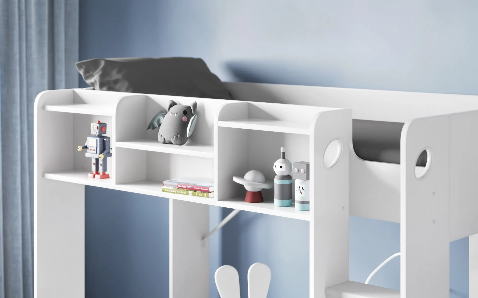 Amsterdam Mid High Sleeper Bed - White - Image 2