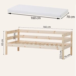 Hoppekids Comfort Shorty Daybed in Natural Pine - Image 5