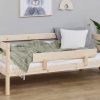 The Hoppekids ECO Shorty Daybed in Natural Pine serves as an ideal transitional bed for children. Constructed with an environmentally conscious design, this bed is manufactured from high-quality pine, free of harmful products and chemicals, ensuring safety and durability. A safety rail is included to prevent accidental falls.