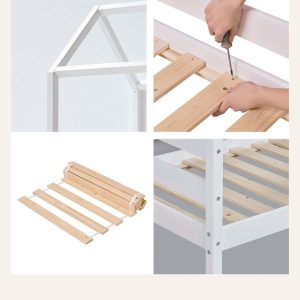 Hoppekids Comfort Shorty Housebed with Drawers in White - Image 3