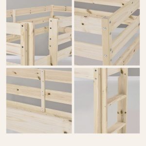 Alternative view of Hoppekids Comfort Shorty Midsleeper in Natural Pine