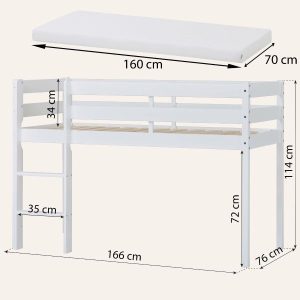 Hoppekids Comfort Shorty Midsleeper in White - Image 5