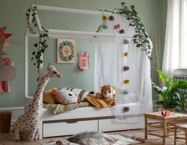 Hoppekids Comfort Shorty Housebed with Drawers in White