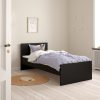 Naia Single Bed in Black Matt