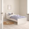 Naia Single Bed in White High Gloss