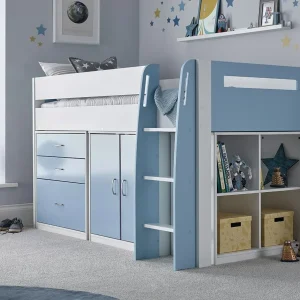 Lacy Blue Midsleeper Bed