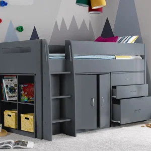 Alternative view of Lacy Grey Midsleeper Bed