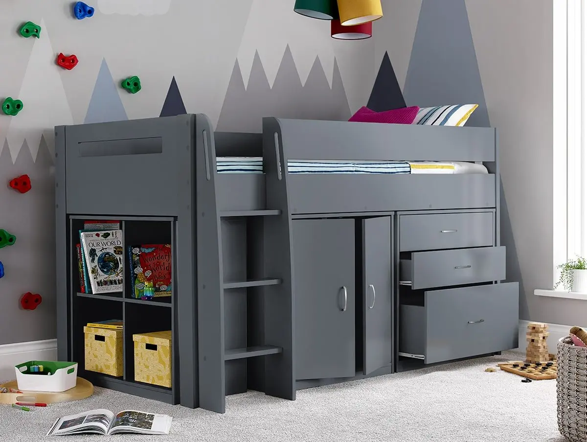 Lacy Grey Midsleeper Bed - Image 2