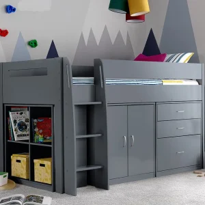 Lacy Grey Midsleeper Bed