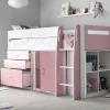 Lacy Pink Midsleeper Bed