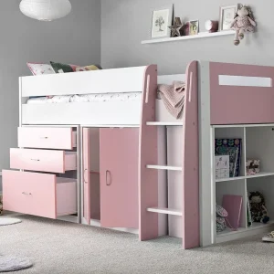 Lacy Pink Midsleeper Bed