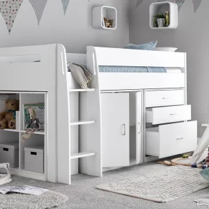 Alternative view of Lacy White Midsleeper Bed