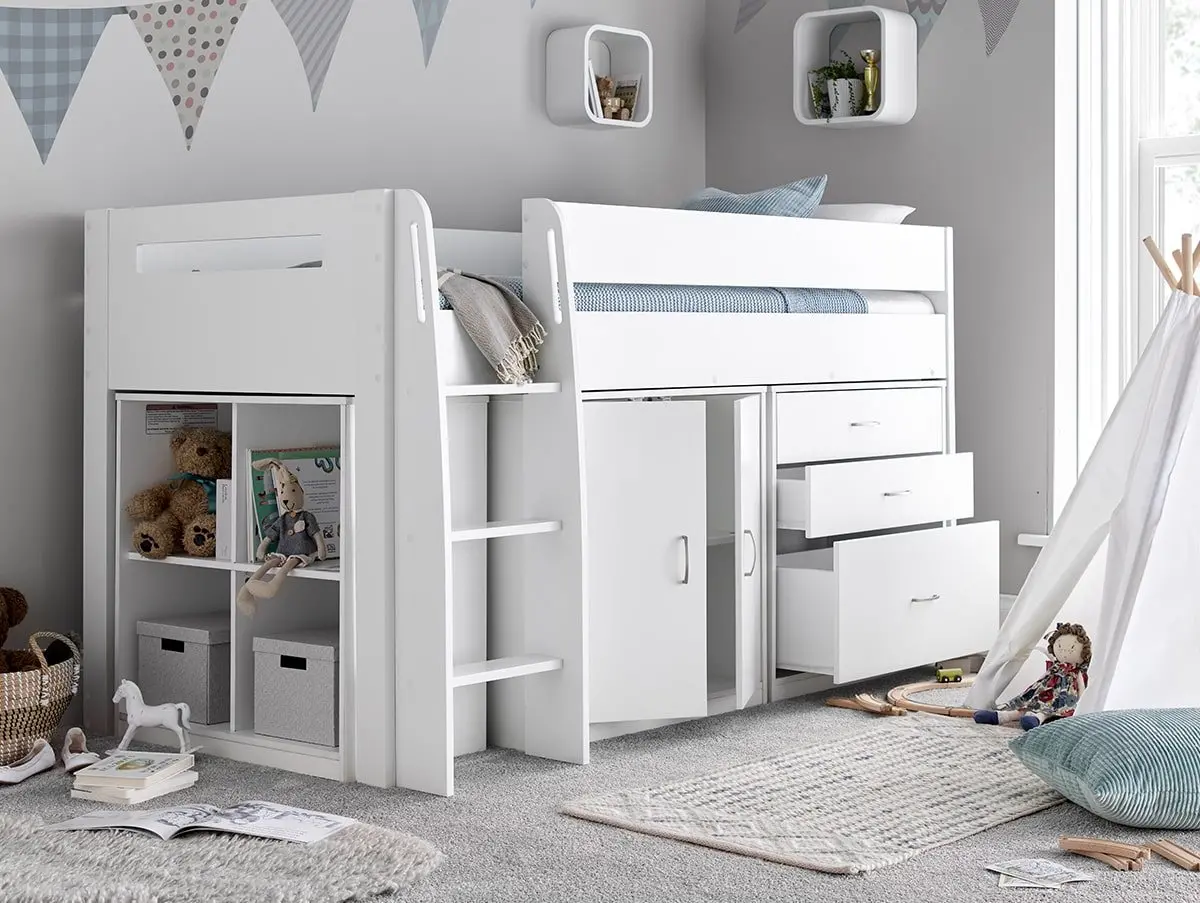 Lacy White Midsleeper Bed - Image 2
