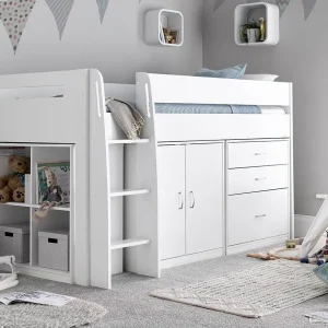 Lacy White Midsleeper Bed