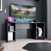 Pioneer Curved Black Gaming Desk with Colour Changing LED