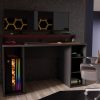Pioneer Gaming Desk in Black with LED Lighting