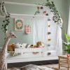 Hoppekids Comfort Shorty Housebed with Safety Rail in White