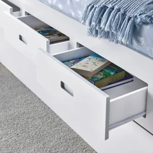 Veera Cabin Bed With Trundle - White - Image 4