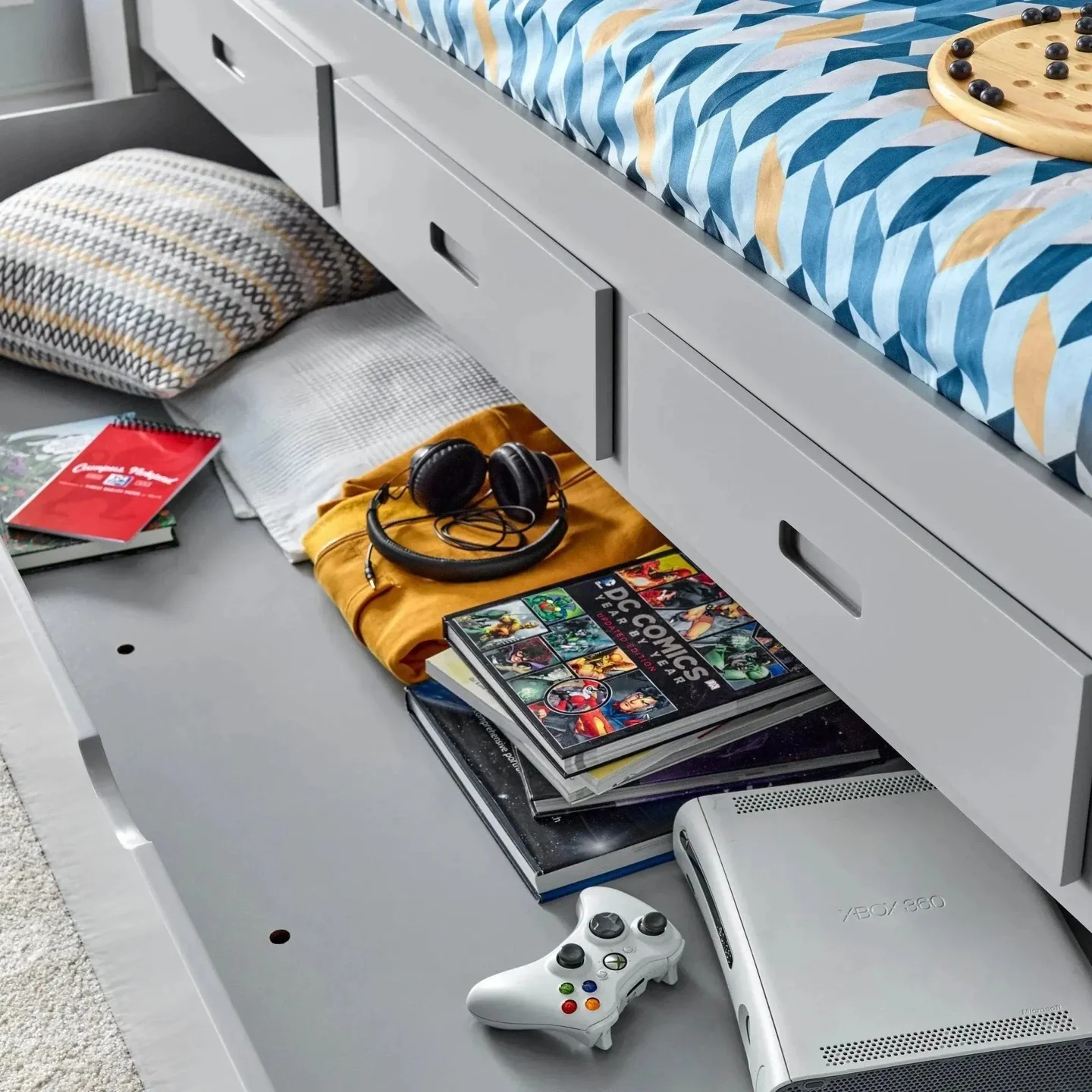 Veera Cabin Bed With Trundle - Grey - Image 3