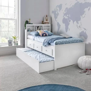 Veera Cabin Bed With Trundle - White