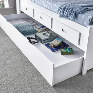 Veera Cabin Bed With Trundle - White - Image 3