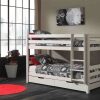 Our Breeze Solid Wood Low Bunk Beds are beautifully made from solid pine, making them sturdy and solid enough to last for years and years. The low height makes it easier to tuck your child in on the top bunk at night, plus they're ideal for bedrooms with low or slanted ceilings. The ladder has useful hand holes which help when climbing the ladder and give reassurance to both children and parents. The bunk can split into single beds, should your children tire of a bunk bed and extending the life of the bunk bed in future.