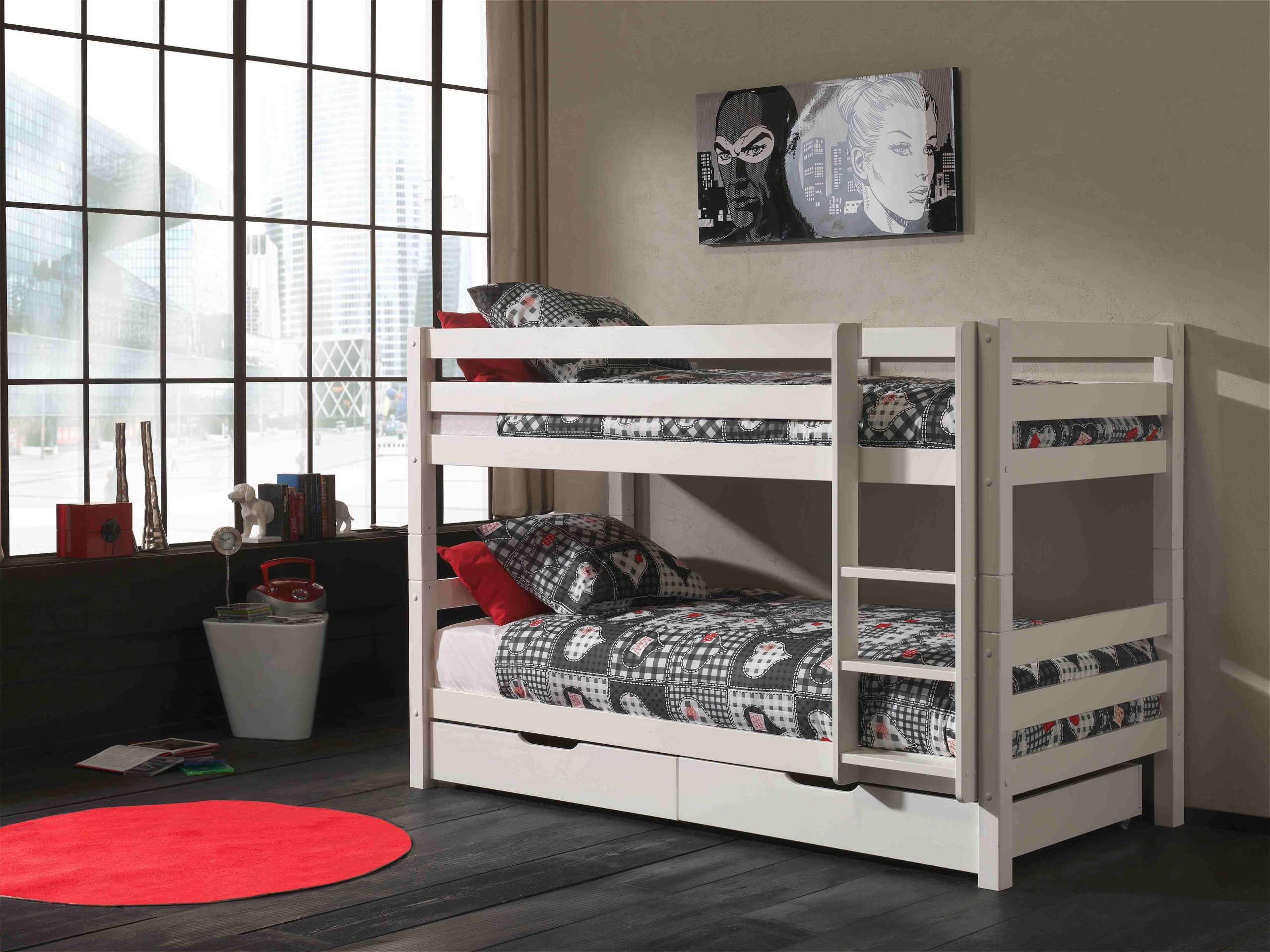 Our Breeze Solid Wood Low Bunk Beds are beautifully made from solid pine, making them sturdy and solid enough to last for years and years. The low height makes it easier to tuck your child in on the top bunk at night, plus they're ideal for bedrooms with low or slanted ceilings. The ladder has useful hand holes which help when climbing the ladder and give reassurance to both children and parents. The bunk can split into single beds, should your children tire of a bunk bed and extending the life of the bunk bed in future.