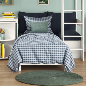 Uno S White High Sleeper with Desk, Pull Out Desk and Ocean Blue Sofa Bed - Image 4