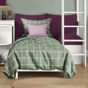 Uno S White High Sleeper with Fixed Desk, Pull Out Desk and Purple Heather Sofa Bed - Image 7