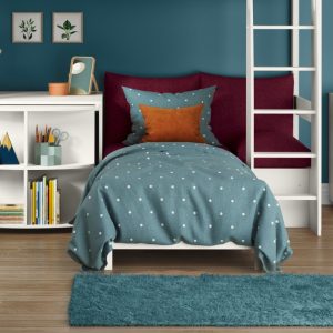 Uno S White High Sleeper with Fixed Desk, Pull Out Desk and Berry Red Sofa Bed - Image 6