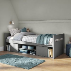 Uno Grey Storage Cabin Bed