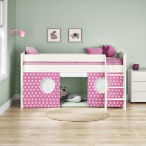 Uno S White Mid Sleeper with Pink and White Stars Tent - Image 4