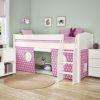 Uno S White Mid Sleeper with Pink and White Stars Tent