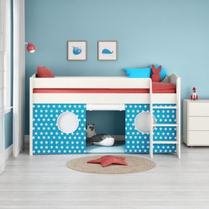 Uno S White Mid Sleeper with Aqua and White Stars Tent - Image 4