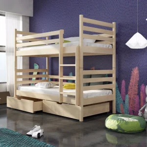 Alternative view of Nico Pine Bunk Bed with Storage