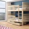 The Haze Pine wooden bunk bed is the way to go! This comfy thing has two big drawers under the bottom bed for storing stuff, and the ladder can go on either side. Plus, there are safety rails on both the top and bottom bunks to stop anyone from falling out, so you can relax.
