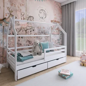 Alternative view of Siffroy Single White Bed With Storage