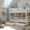Nico White Bunk Bed with Storage