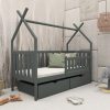 Arturo Single Graphite Bed With Storage