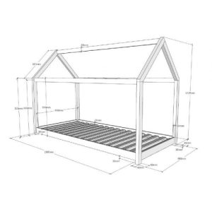 Alternative view of Silvia House Bed in Natural Pine